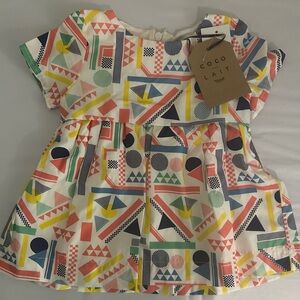 CLEARANCE NWT COCO AU LAIT Geometric Print Dress 9 months